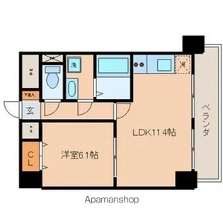 CLAIR HEIWA【6階】の間取り