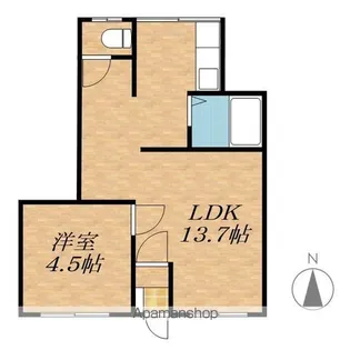 北海道中川郡幕別町札内桜町【テラスハウス】の間取り