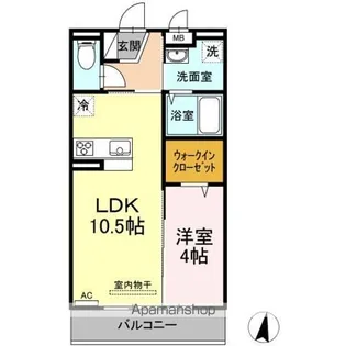 銀河タウン E【3階】の間取り