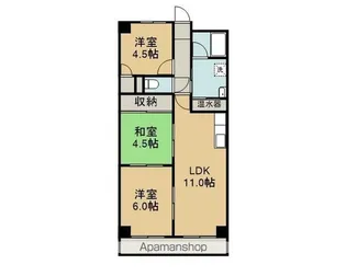 橋市駅前マンション【806号室】の間取り