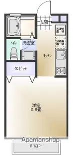 フラットひかる【1階】の間取り