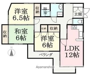 アピアチェーレ二の宮【303号室】の間取り
