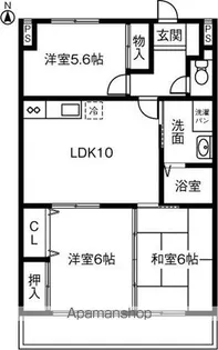 アーバンドエル柏原【4階】の間取り