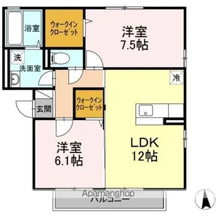 ペルラ・ENDO【2階】の間取り