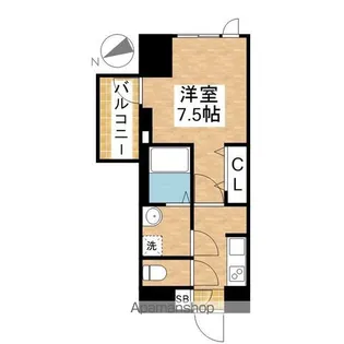 リシュドール川名駅【4階】の間取り