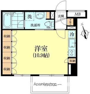 グランカーサ新宿御苑【4階】の間取り