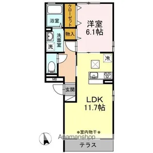 メルヴェーユ【1階】の間取り
