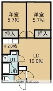 ネオス川原Ⅰ【2階】の間取り