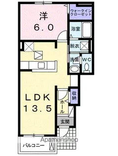 カーサカメリアⅢ【1階】の間取り