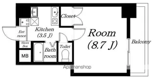 ミラージュ大津京【806号室】の間取り