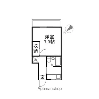 メゾンソレイユ【203号室】の間取り