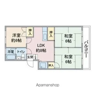第1オーシャンビル【2階】の間取り