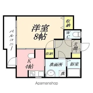 ラフィーネ大供【4階】の間取り