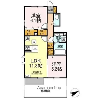 MAHALO【1階】の間取り