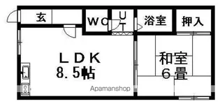 ハイツ満【202号室】の間取り