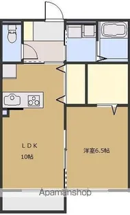 ヴィラ・エルメゾン【103号室号室】の間取り