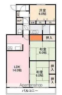 ファミリーハイツ太田【3階】の間取り