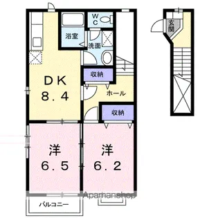 プランドールⅠ【2階】の間取り