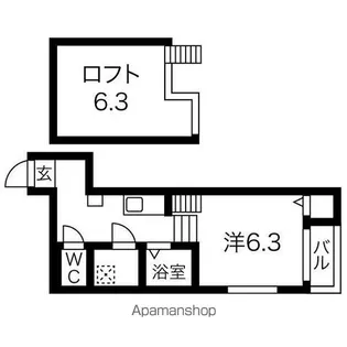 シャルマン・サリ 十番町【203号室号室】の間取り