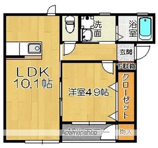ミア・カーサー八本松【1階】の間取り