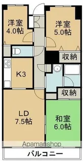 ファミリエール宮城野西館【9階】の間取り