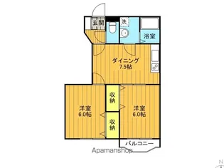 レジオン・ドヌールⅡ【102号室】の間取り