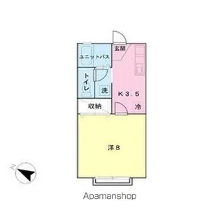 フラット美和【203号室】の間取り