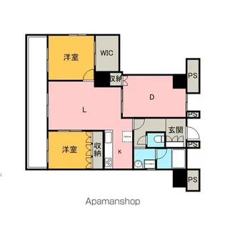 THE TOKYO TOWERS MIDTOWER【407号室】の間取り