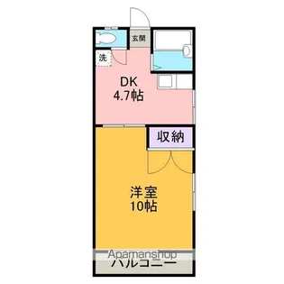 リバトーン1【208号室】の間取り