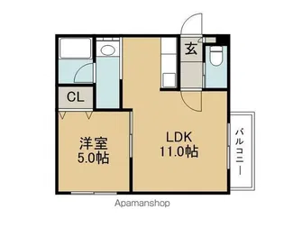 CITY VILLA 厚別【3階】の間取り