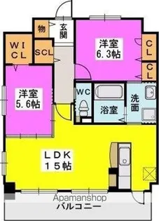 オータムレーベンII【4階】の間取り