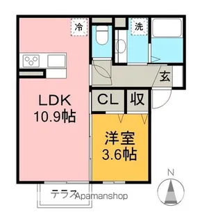 リヴェール【1階】の間取り