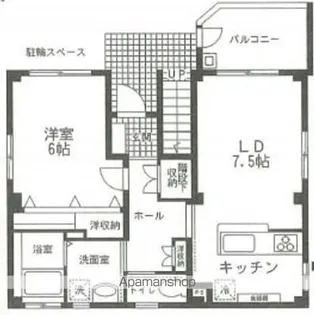 ジュネス初台【1階】の間取り