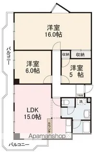 ハイマート屋島【601号室】の間取り