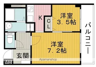 クレールメゾン向丘【2階】の間取り