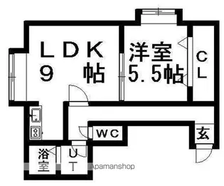FOREST栄通A【102号室】の間取り