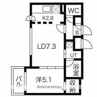 フォレストヒルズB【4階】の間取り