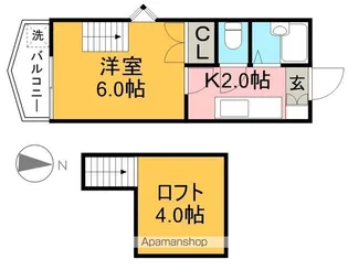 スカイプラザ新田【8階】の間取り