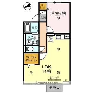 Salle de sejour (サルドセジュール)【1階】の間取り