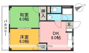 スカットハイツ【2階】の間取り
