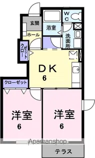 サニーハウスⅠ【1階】の間取り