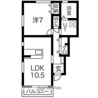 イーストコート 弐番館【101号室】の間取り