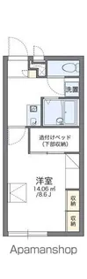 レオパレスJYURAKUⅡ【1階】の間取り