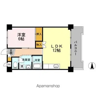 長瀬マンション Ⅰ棟【1階】の間取り