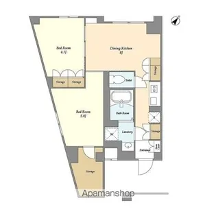ジニア不動前【5階】の間取り