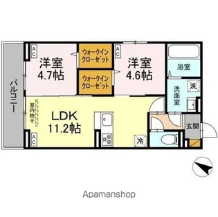 アヴァンスコート参番館【2階】の間取り