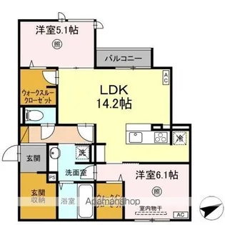D’S LIEN (ディーズリアン) C【2階】の間取り