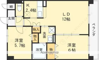 ヴィラ・セリゼーハイツ【2階】の間取り