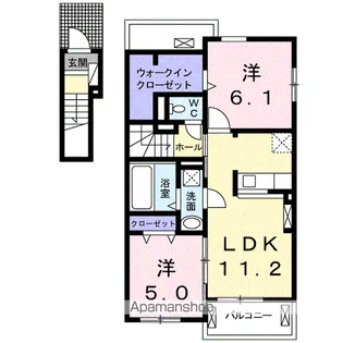 ハイソラーレ Ⅲ【2階】の間取り