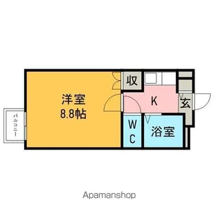 リバブルハイツ横山【203号室】の間取り